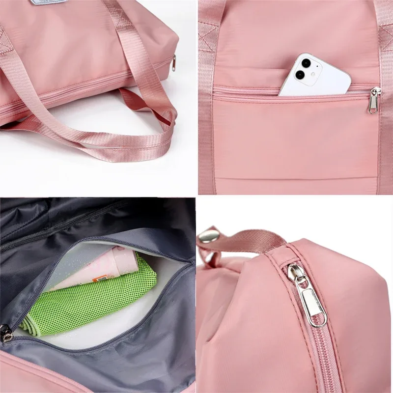 sac à main extensible de grande capacité pour femmes, sac de rangement pour bagages, sac de voyage de loisirs, sac à main étanche en nylon pour sport et fitness