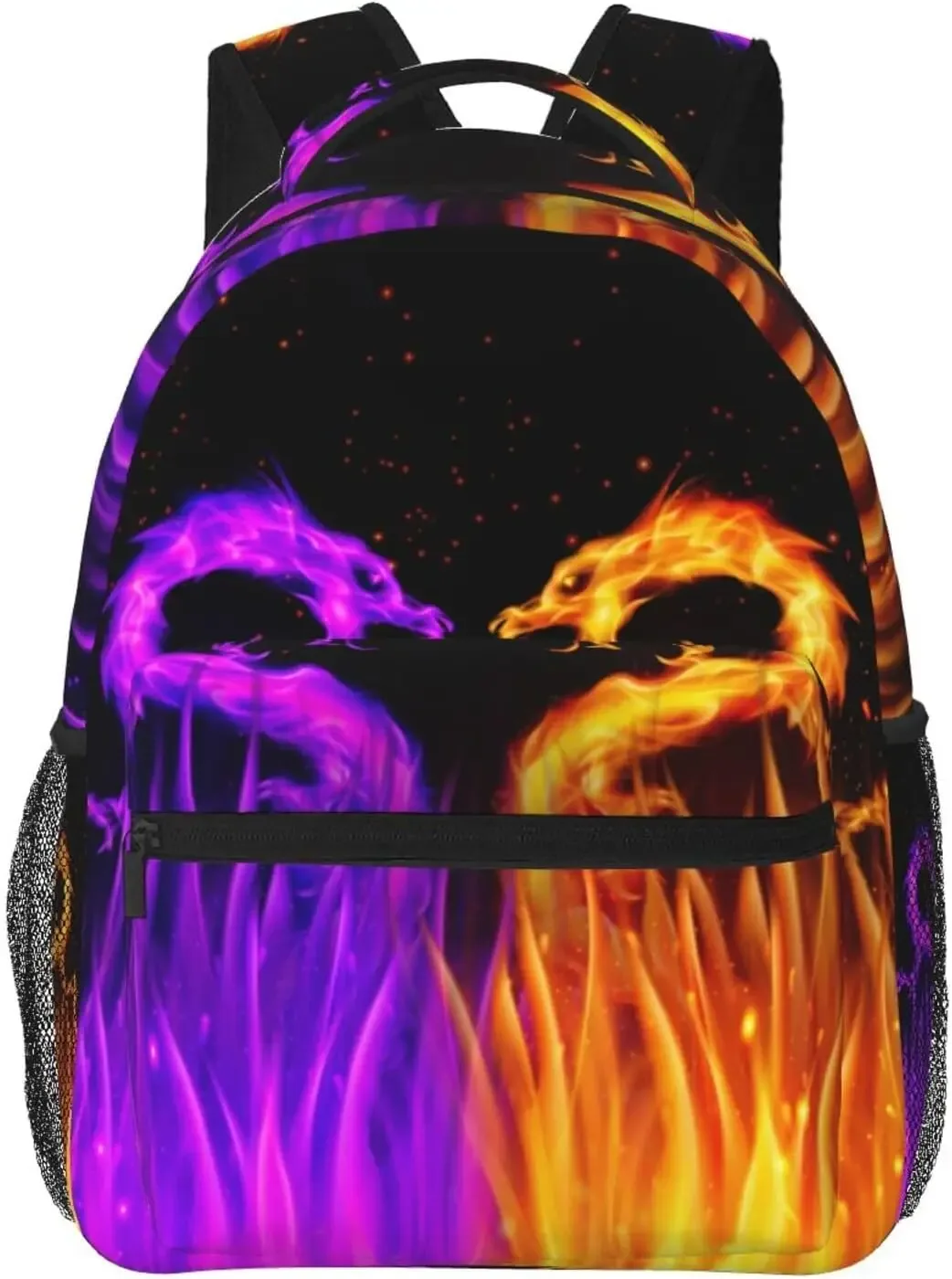 sac à dos dragon de feu rouge et bleu pour garçons âgés de 4 à 12 ans, sac à dos cool lightning, sac à livres animal pour enfants de 2e, 3e, 4e, 5e et 6e année