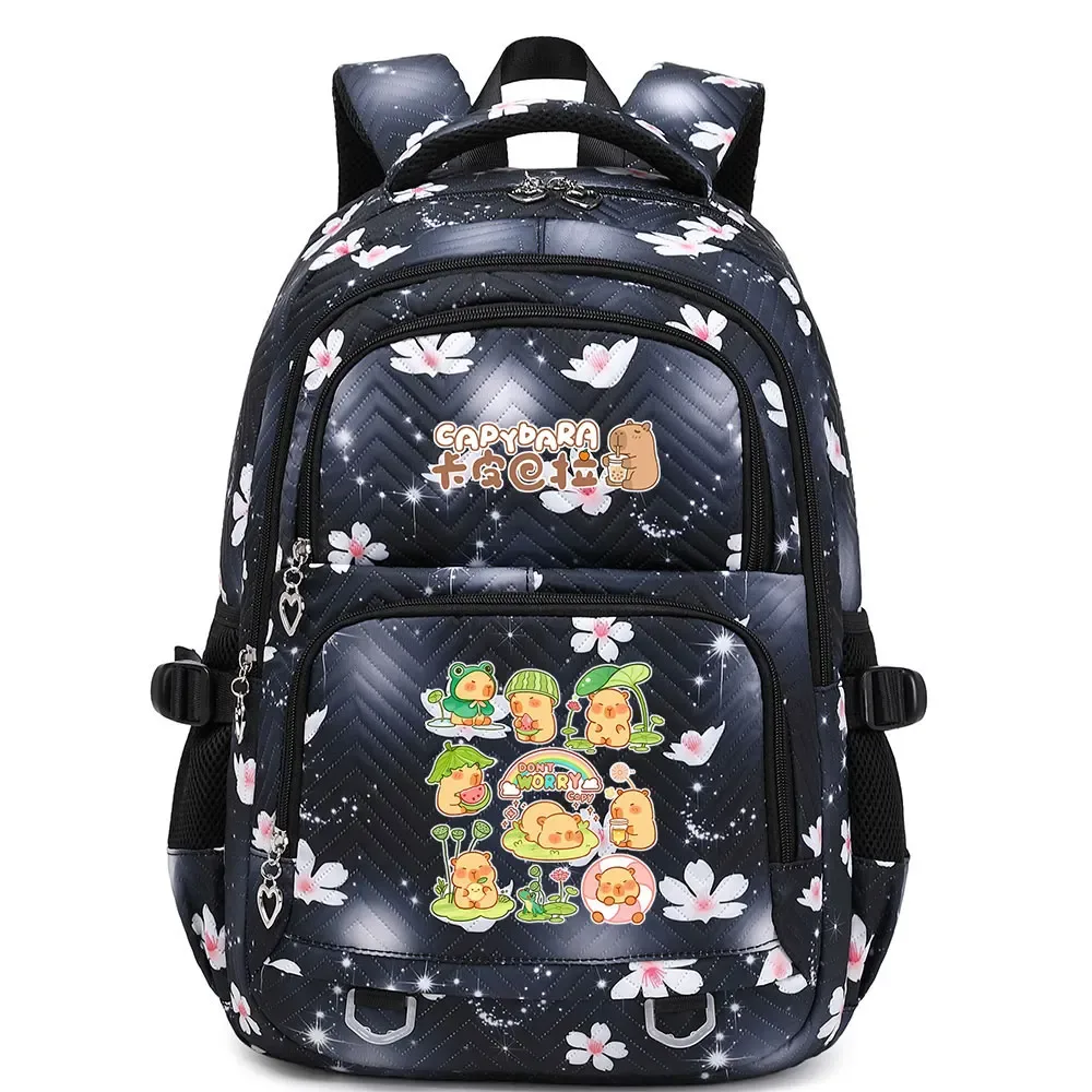 mignon capybara étudiant sac à dos étanche filles enfants retour à l'école livre sacs adolescents cartables femmes voyage sac à dos mochila