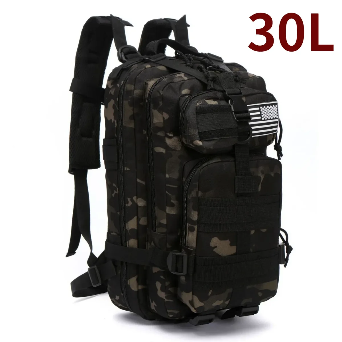 sac à dos tactique 30l/50l en nylon 1000d imperméable, pour trekking, pêche, chasse, camping, activités outdoor et randonnée