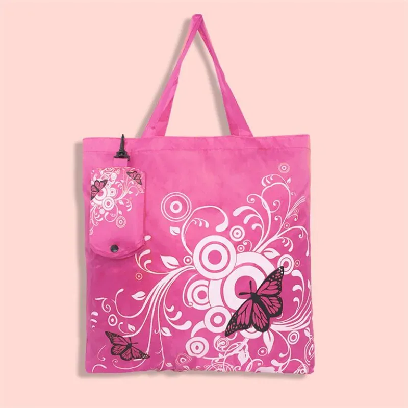 Fourre-tout pliant sac à provisions femmes hommes décontracté Eco réutilisable fleur papillon pochette épicerie sacs à bandoulière voyage sac à main sacs de shopping