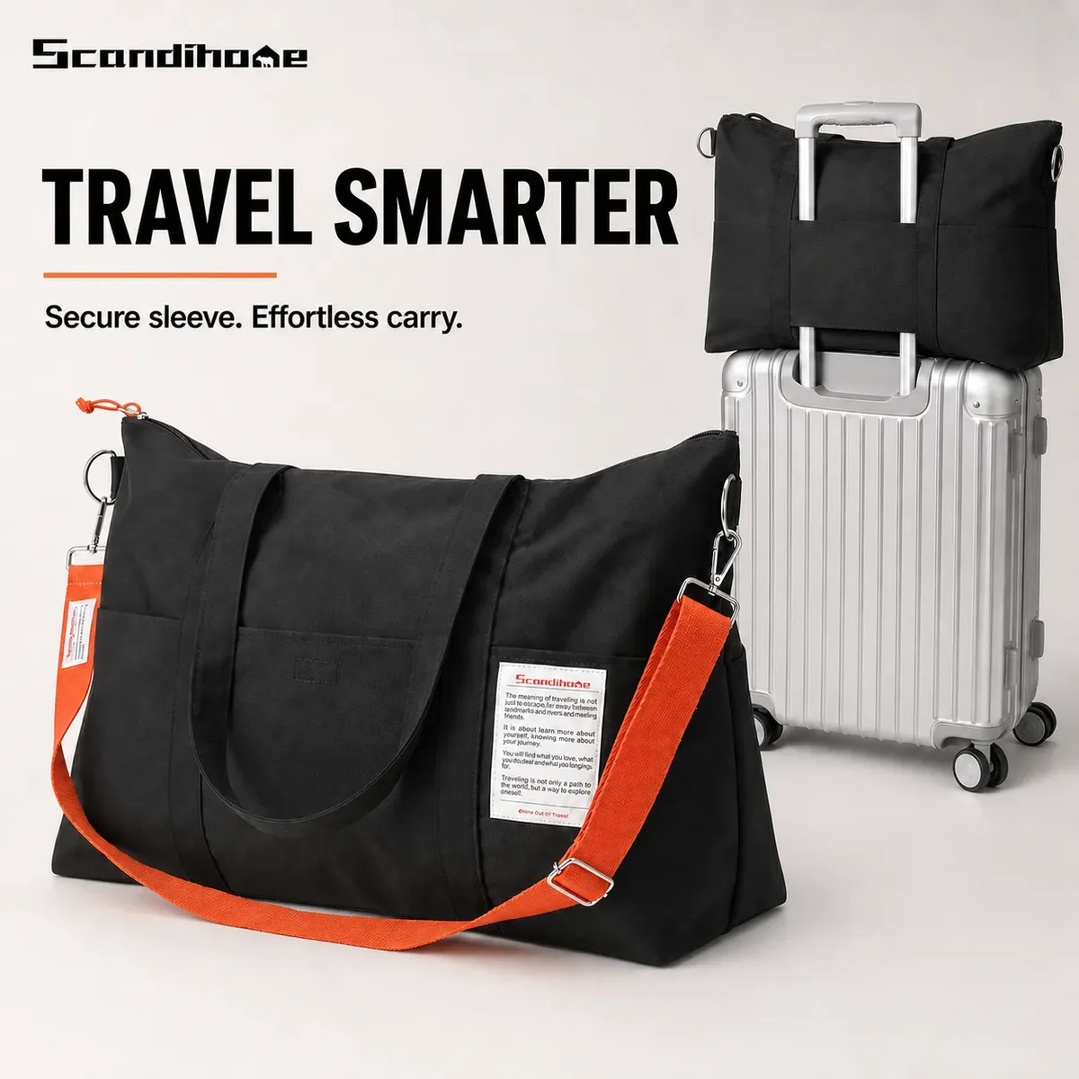Sac de voyage de grande capacité avec pochette pour bagages, sac de week-end multi-poches pour femmes et hommes, sac de sport, de fitness et de yoga