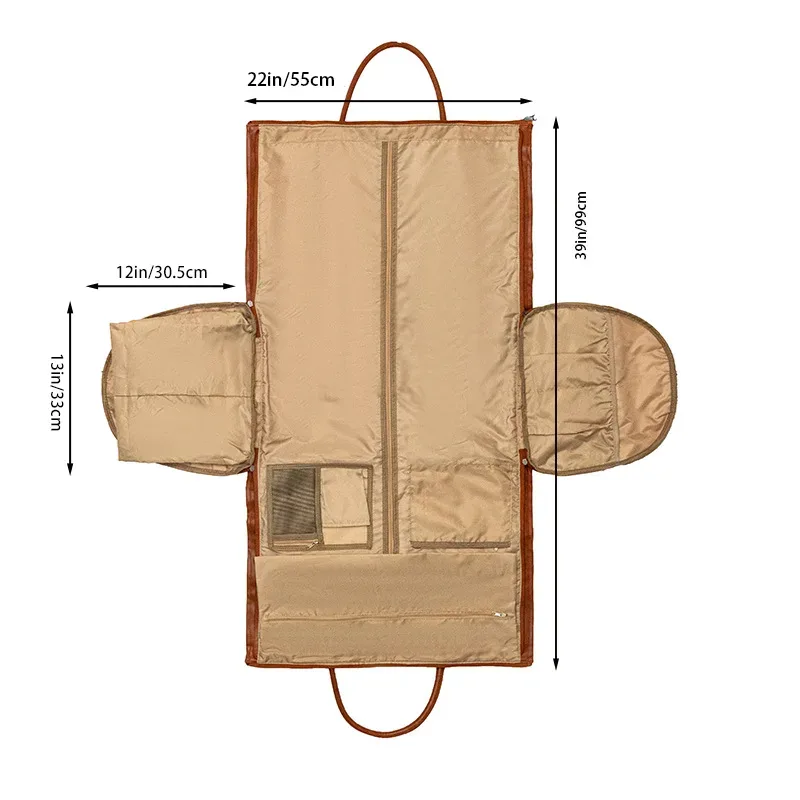 sac de sport en cuir pu de grande capacité, sac de sport multi-transport suspendu, sac à main d'affaires pliable et étanche, sac à bandoulière pour bagages de voyage