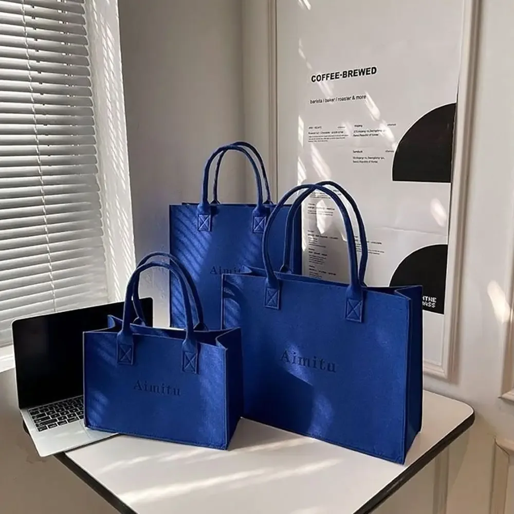 sac à bandoulière en feutre de grande capacité pour femmes, sacoche de voyage de couleur unie, sac à main simple s/m/l, nouvelle collection, 1 pièce