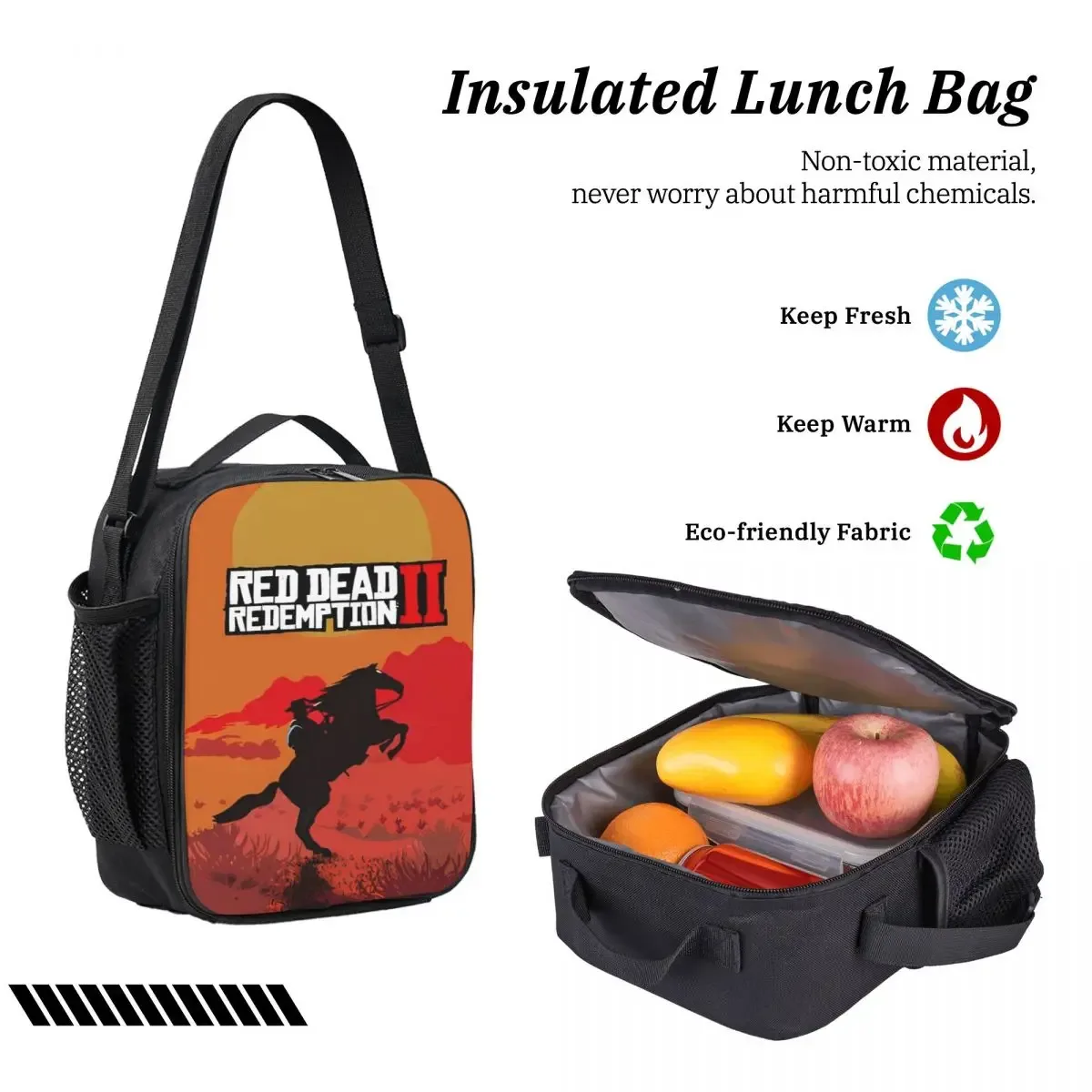ensemble de sacs à dos imprimés red dead redemptions, 3 pièces, pour filles et garçons, sacs à stylos, ensembles de sacs à livres avec boîte à déjeuner pour écoliers