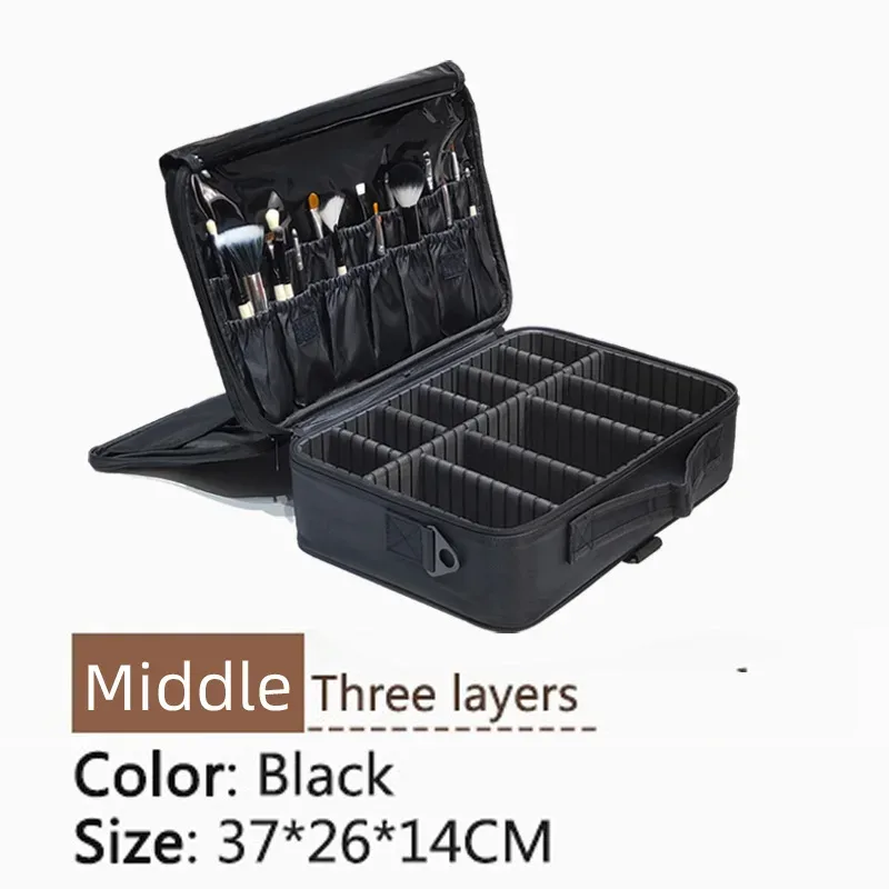 boîte à outils semi-permanente à motif d'ongles, grand multi-distributeur, trousse de maquillage professionnelle, sacs à cosmétiques, nouveauté, 2017