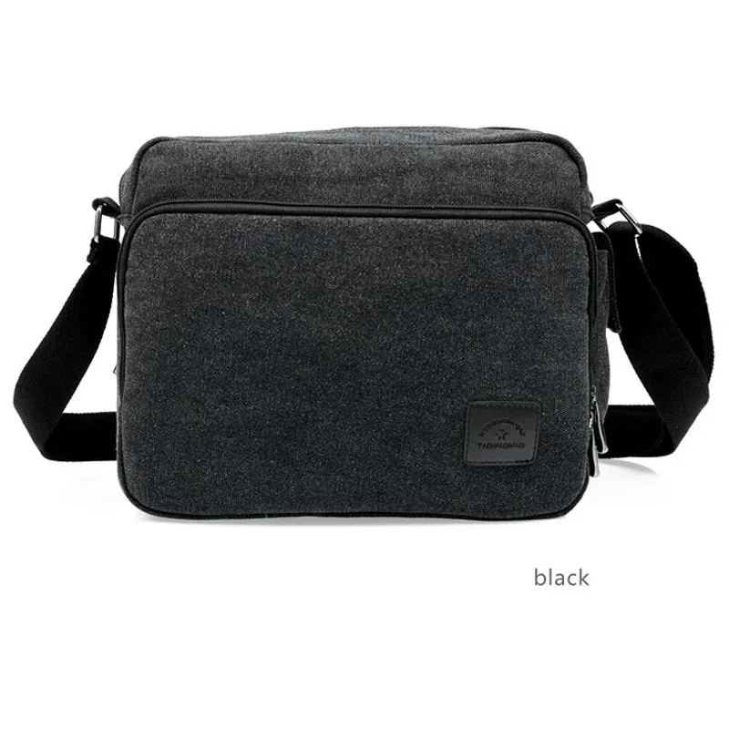sac en toile vintage pour hommes, sac à bandoulière initié, multifonction décontracté, portefeuille messager de voyage, sac de voyage extérieur bolso, étuis à bombes