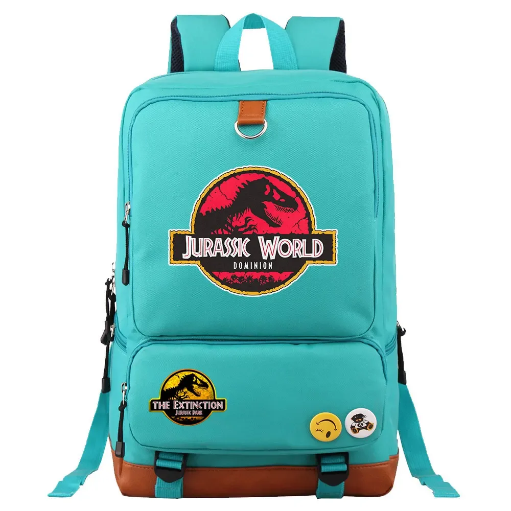dinosaure jurassic park monde garçon fille enfants retour à l'école livre sacs, femmes adolescents mochila, hommes ordinateur portable étudiant sac à dos