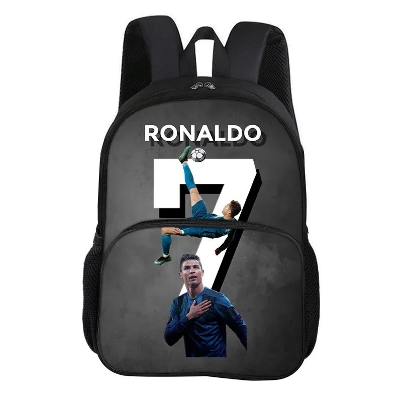 sac à dos ronaldo avec poche avant, sac d'école pour étudiants, star du football cr, sac de sport, sac de voyage, grande capacité