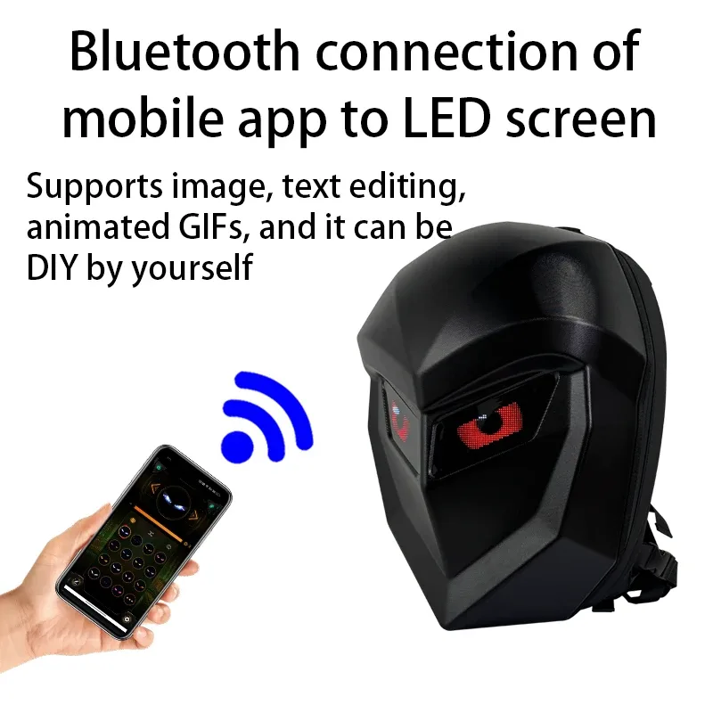 sac à dos led pour homme coque rigide led moto casque de cyclisme sac à dos pour femme voyage d'affaires sacs à dos d'ordinateur portable étanche