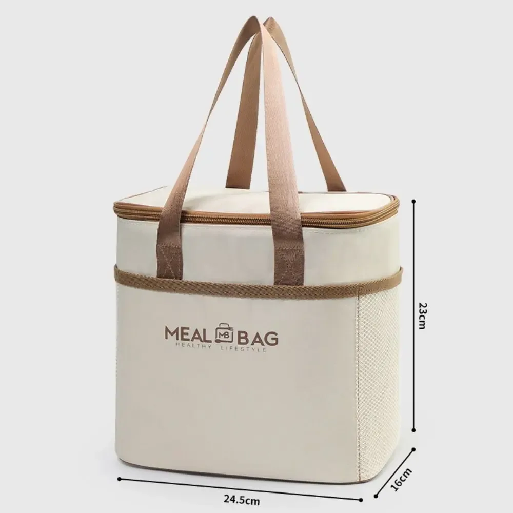 nouvelle sacoche isotherme en aluminium pour boîte à lunch, sac de rangement en tissu oxford épaissi, sac isotherme pour pique-nique