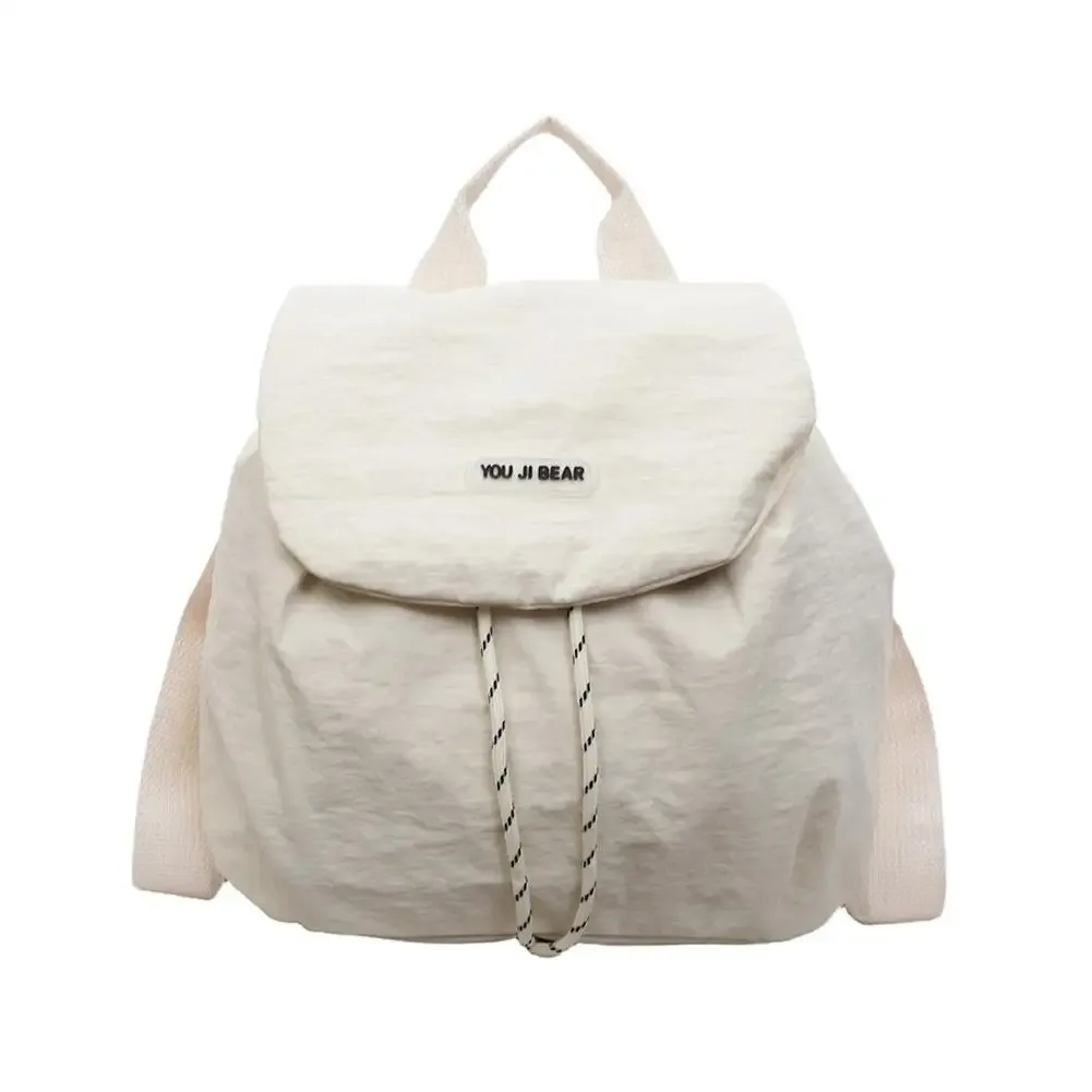 sac à dos en nylon souple avec cordon de serrage, petit sac à dos coréen pour femmes, sac à dos léger de voyage décontracté pour étudiants et navetteurs