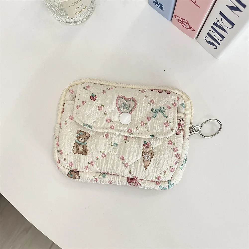 trousse cosmétique tissu coton motifs dessins animaux poche avant zippée format petite boîte usage voyage femmes