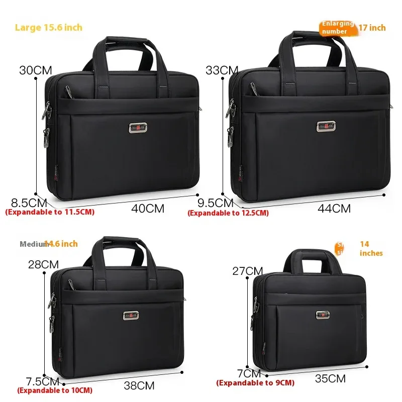 large capacity briefcase bags men business bag 17 15.6 14 inch laptop bag shoulder bags canvas handbags messenger work tote bags