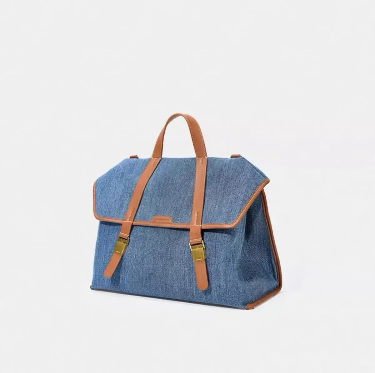 nouvelle version 2026 sac à dos vertical rétro en toile de jean, grand format, pour le quotidien, le shopping, les documents et l'ordinateur, tendance