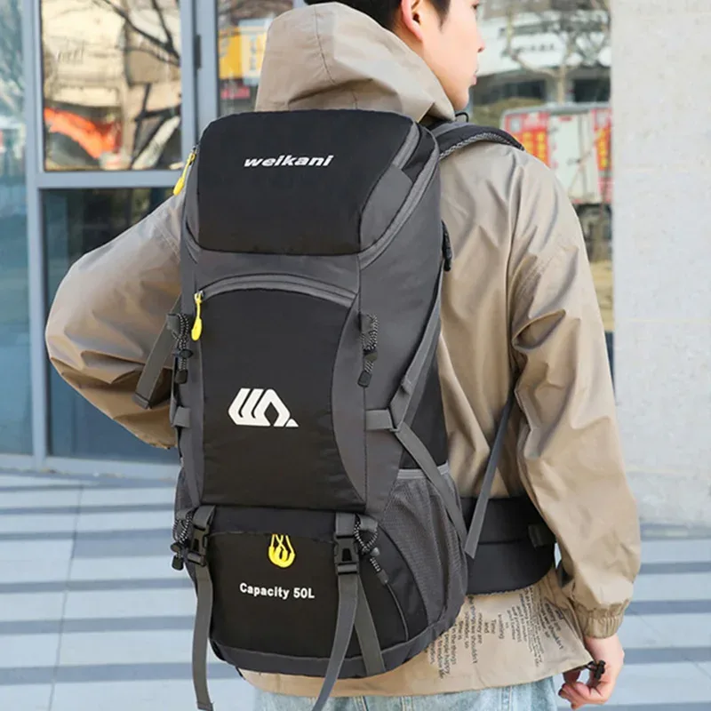 sac à dos de voyage 50l pour hommes, grand sac à dos de randonnée, sac étanche pour touristes, sac de sport de plein air, sac d'alpinisme, bagages