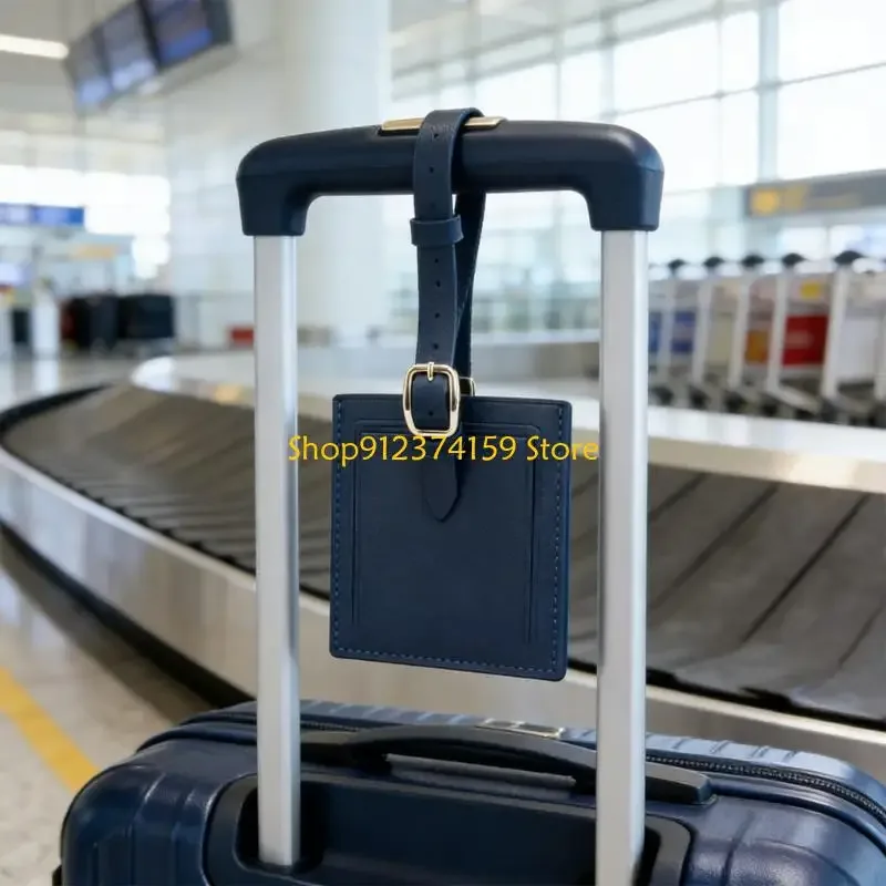 g5ae – étiquettes bagages carrées élégantes en pu, pour valise d'affaires