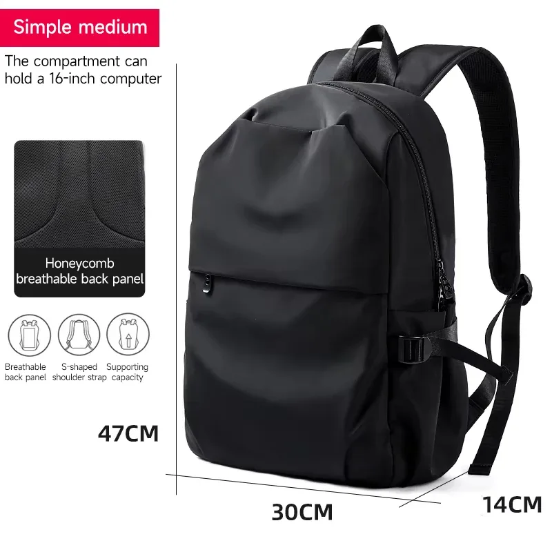 sac à dos oxford pour hommes, léger, simple, pour ordinateur portable de 14 pouces, unisexe, décontracté, étanche, sacs durables de sport pour adolescents