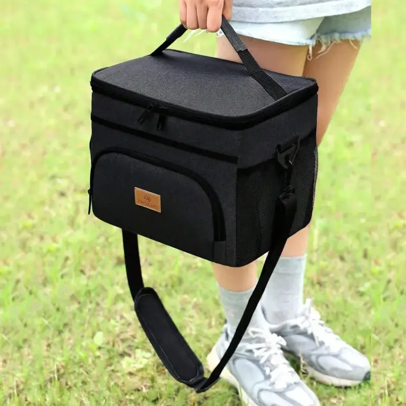 sac à dos isotherme grande capacité anti-fuite pour pique-nique, sac de rangement extérieur chaud et froid, sac à bandoulière