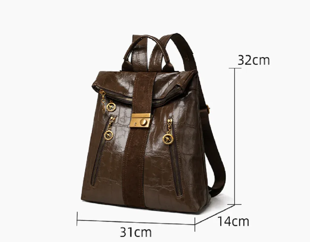 nouveau sac à dos de voyage en cuir de luxe 2026 pour femmes, grande capacité, sacs à bandoulière, cabas, sacs d'école pour ordinateur portable