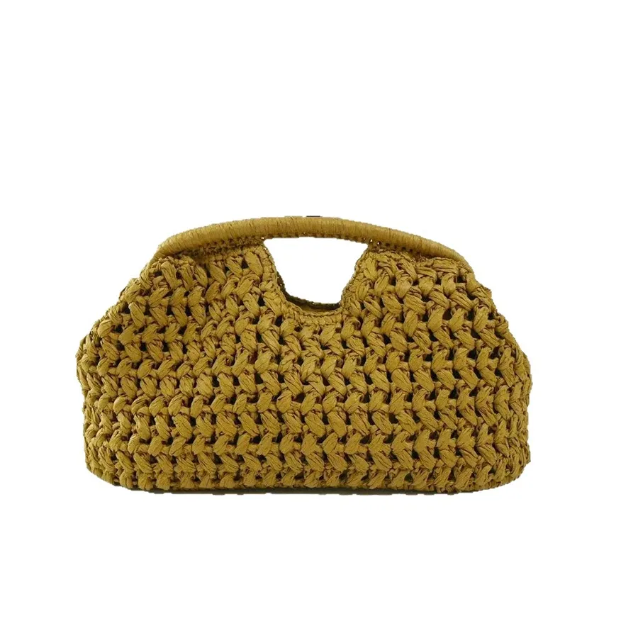 nouveau sac de plage d'été pour femme, pochette de luxe, sacs en paille de créateur, sac fourre-tout, sac à main tendance en rotin tressé, sac de voyage pour femme