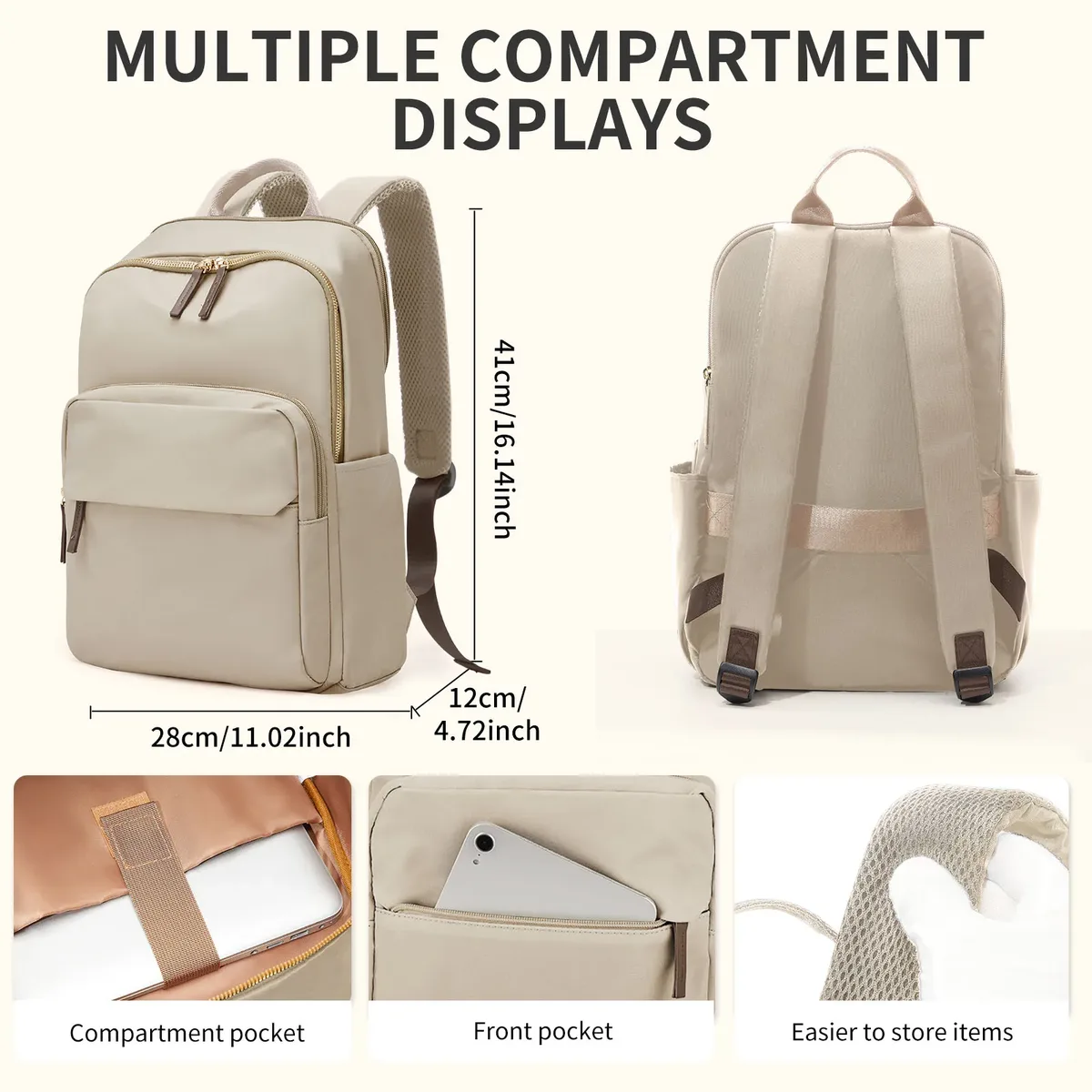 nouveau simple grande capacité sac à dos femmes voyage enseignant d'affaires sac à dos ordinateur portable sac à bandoulière fille école étudiant sac à dos sac à main