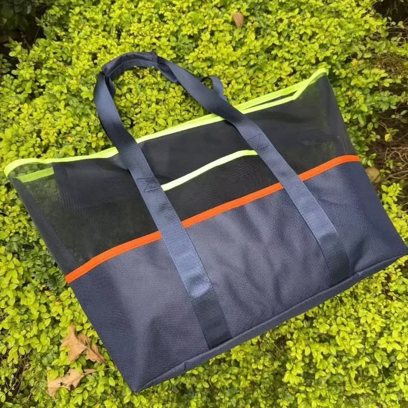 sac de plage étanche et organisateur de toilette de voyage, 1 pièce, sac de rangement de sable en tissu oxford avec poches zippées