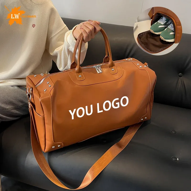 sac à main personnalisé en pu, sac de sport et de fitness étanche avec logo, sac de sport, sac de natation, motif de nom imprimé