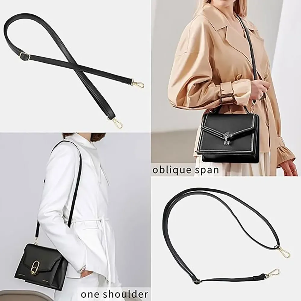sangle de poignée de sac à main en cuir pu 51 pouces, longueur réglable, remplacement de sangle de sac à main, bricolage, poignée de sac d'embrayage, accessoires de réparation