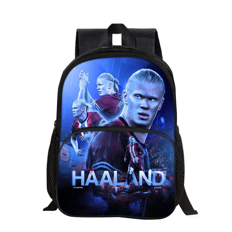 sac à dos haaland avec poche avant pour étudiants et enfants, sac d'école pour star du football, sac de sport, sac de voyage de grande capacité
