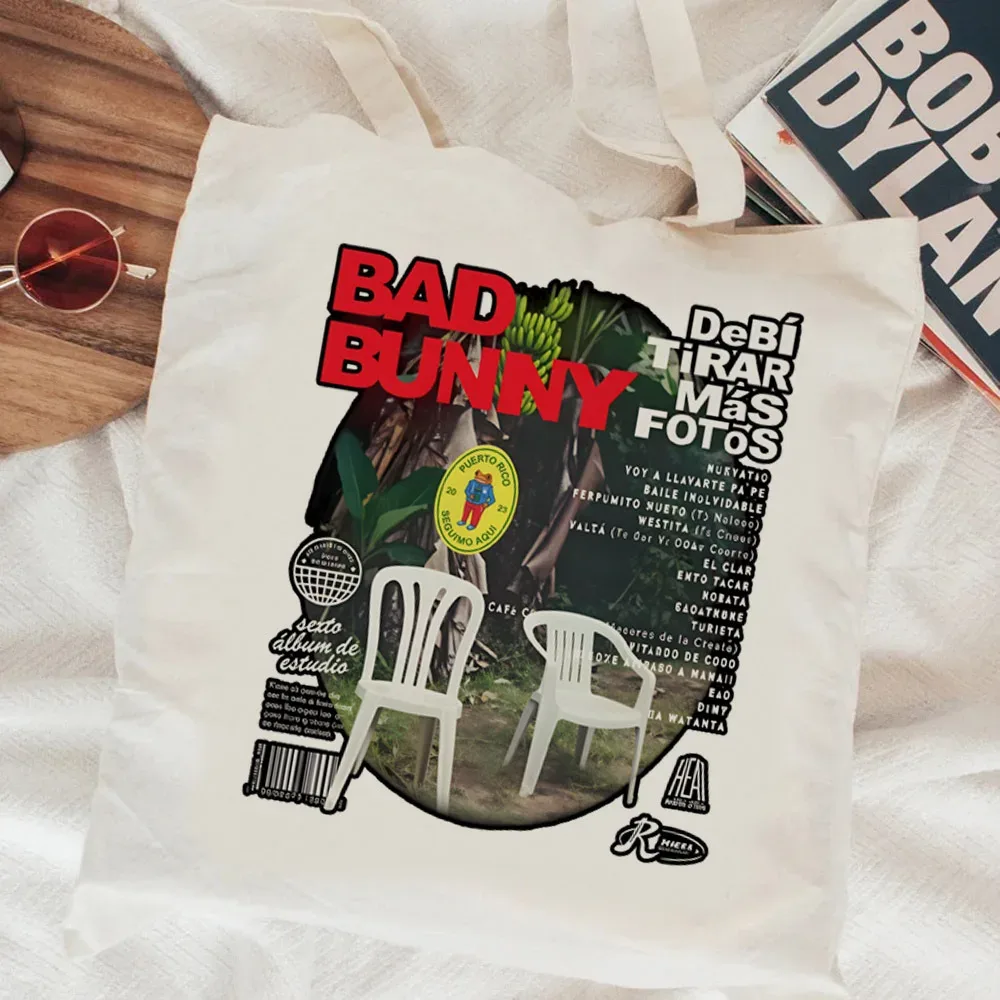 sac fourre-tout pliable bad bunny, sacs en tissu, sac de shopping, sac fourre-tout pour femme
