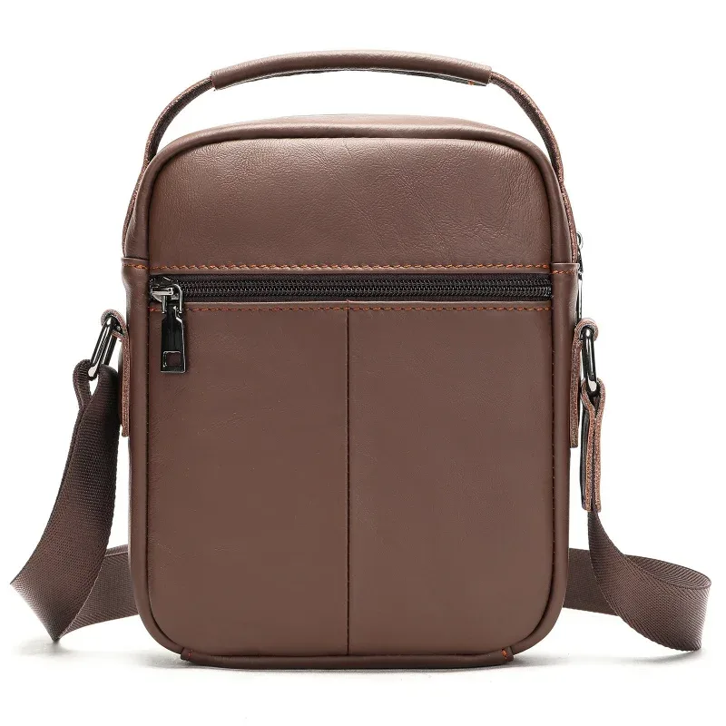 nouveau sac à bandoulière en cuir de vache pour hommes décontracté grande capacité sac à bandoulière pour hommes