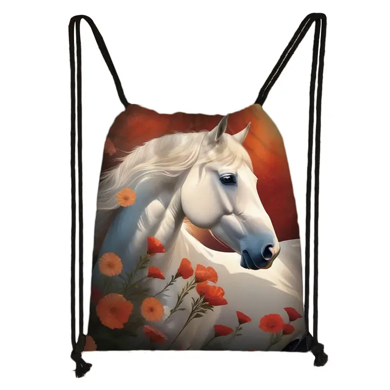 sac à dos cool horse colt meadow painting pour hommes et femmes, sac à bandoulière de proximité, sac de voyage à la mode, sacs de plage décontractés, porte-chaussures souple