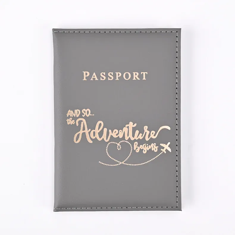1 pièces sac de couverture de passeport pour femmes hommes pu leathaer mode voyage porte-passeport étui id nom cartes de visite pochette de protection