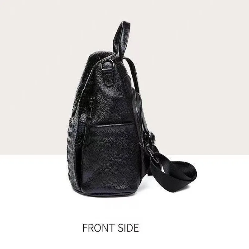 sac à dos en cuir group de vache pour femme, marque de luxe, alligator, décontracté, nouvelle mode 2025