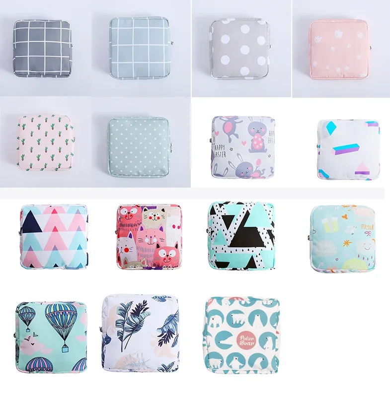 petit sac à cosmétiques de voyage pour femmes, trousse de maquillage rouge à lèvres pour filles, sac à serviettes hygiéniques, étui pour 03/présidence, sacs de rangement