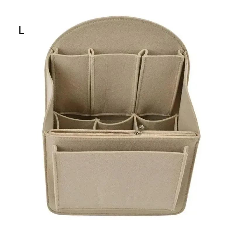 insert de sac à dos portable en feutre, petit sac de rangement pour cosmétiques, organisateur de maquillage, séparateur de sac de voyage, sac à bandoulière compatible avec divers sacs