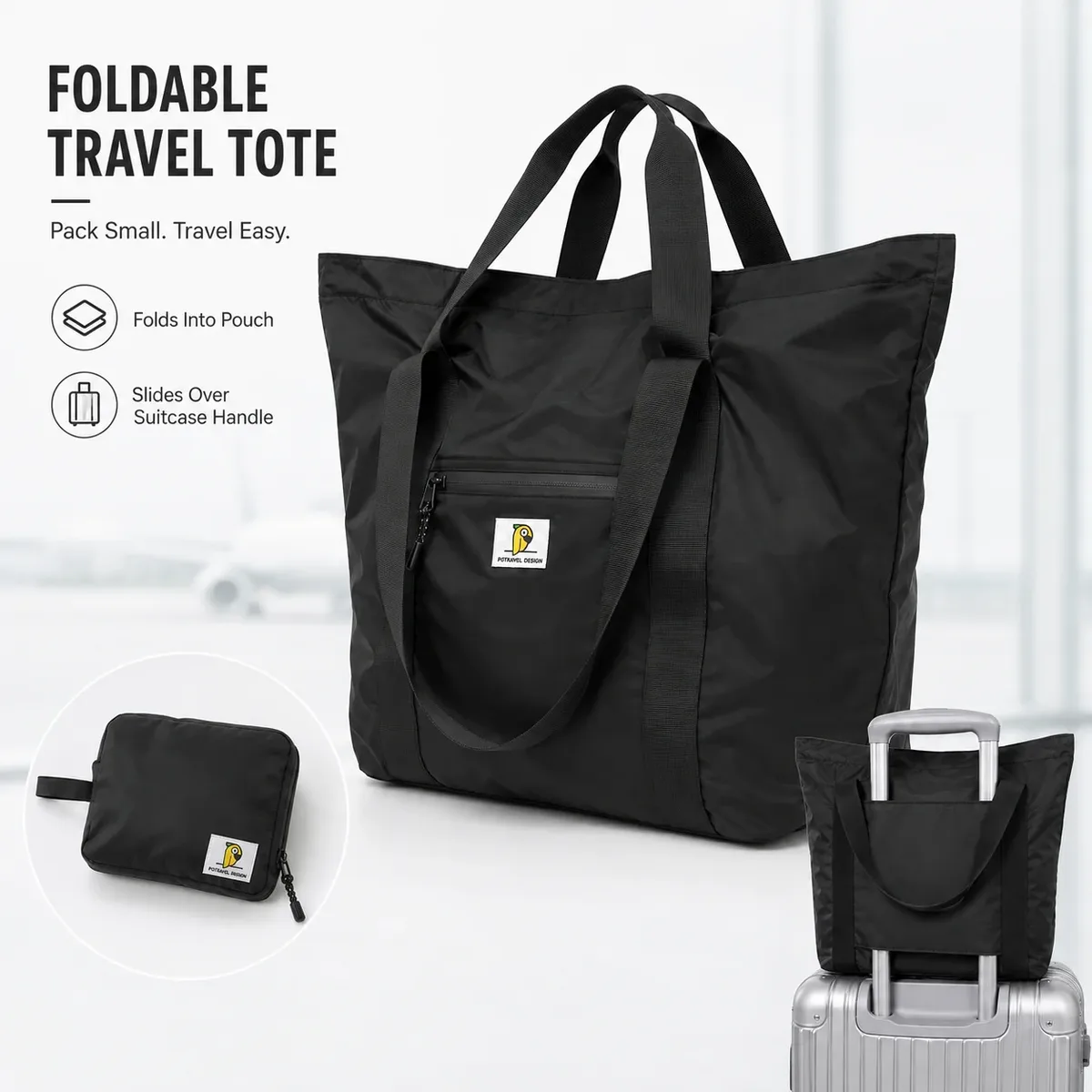 Sac de voyage pliable grande capacité, imperméable et léger, sac à main, sac de sport, sac de week-end, sac à bandoulière pour hommes