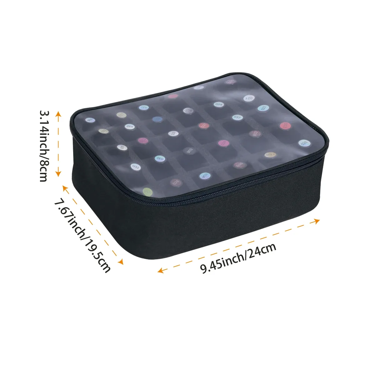 organisateur de vernis à ongles de grande capacité de 30 bouteilles – trousse de maquillage élégante et portable avec séparateurs amovibles, peut contenir jusqu'à 15 ml/0,5 fl.oz