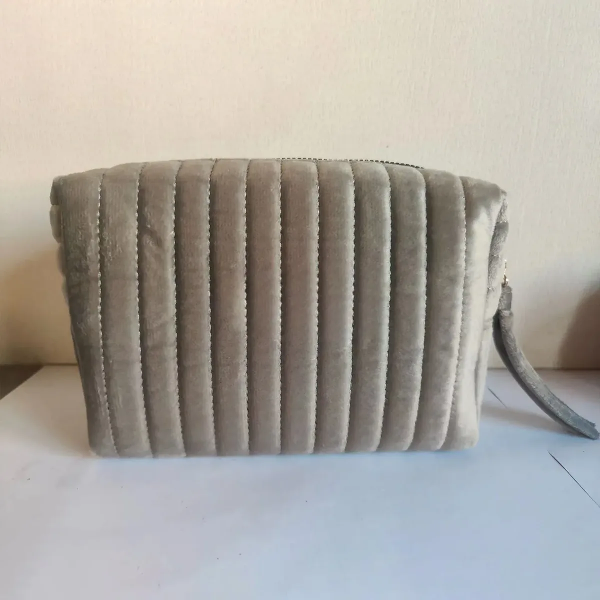 pochette de maquillage en velours côtelé personnalisée avec broderie, trousse de toilette esthétique, cadeau pour femmes et filles, trousse à crayons