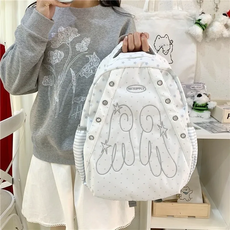 sac à dos contrastant style y2k pour femme, grande capacité, idéal pour étudiantes, sacs à la mode pour femme