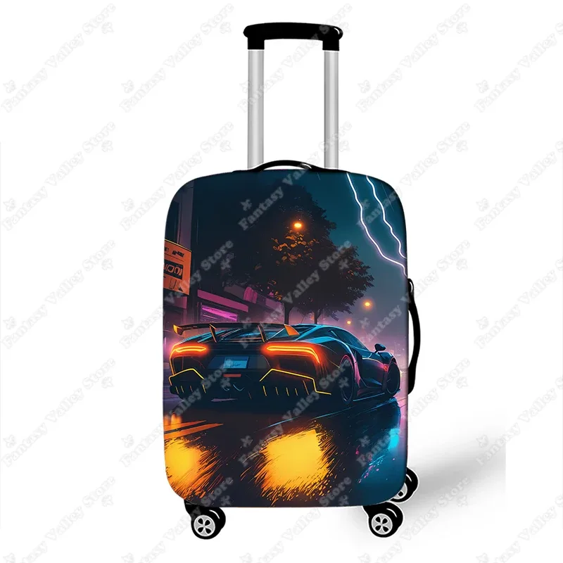 housse de protection pour bagages de voiture de course de moto, pour voyage, moto, voiture de sport, valise graphique, housse de protection élastique pour boîtier de chariot