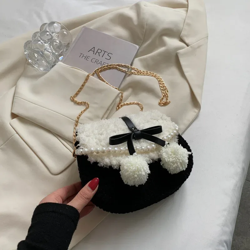 kit de sac à bandoulière en fil de maille, kit de sac cousu à la main, facile à utiliser pour débutant, cadeau artisanal pour petite amie