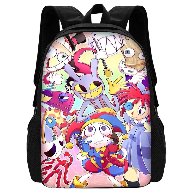 sac à dos d'école pour enfants cartoon a-amazings digitals circus avec sacs à déjeuner, sacs à crayons, sacs d'école pour garçons et filles, meilleur cadeau
