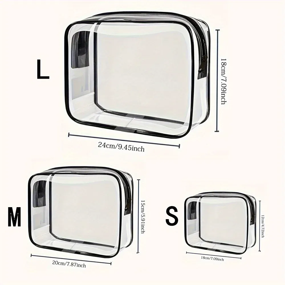 trousse à cosmétiques transparente. adorable design de cheveux pour les voyages, la salle de sport ou la plage. un cadeau parfait.