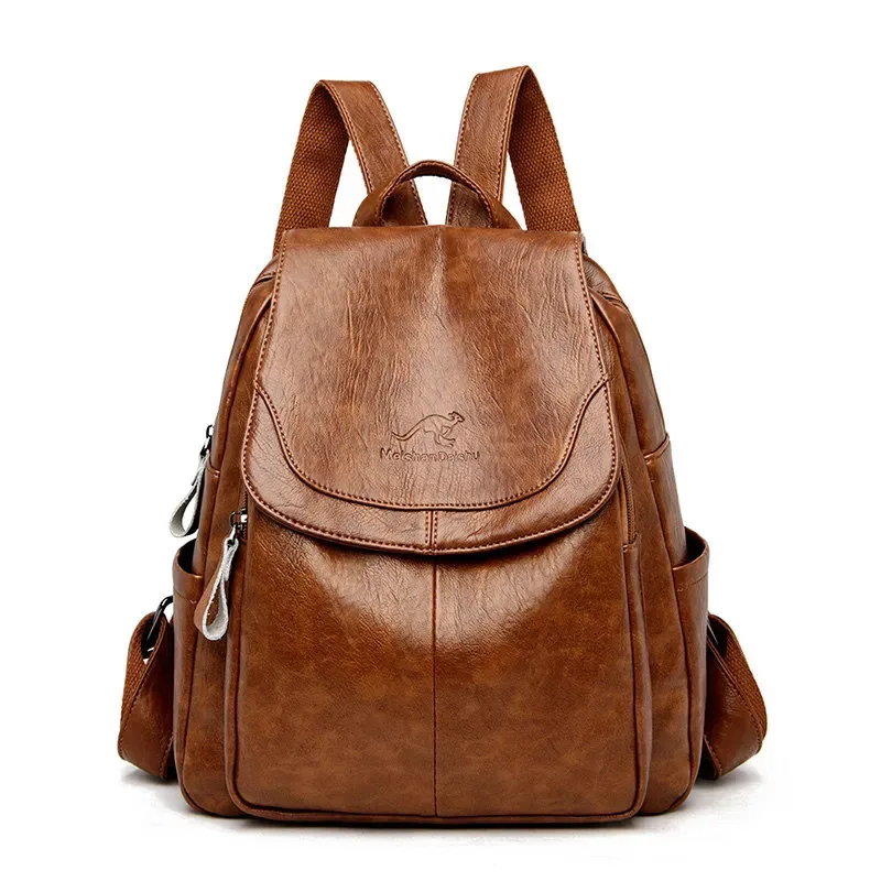 sac à dos vintage en cuir souple pour femmes, 9 couleurs, sac à bandoulière décontracté pour voyage, sacs d'école pour femmes, sac à dos pour dames.