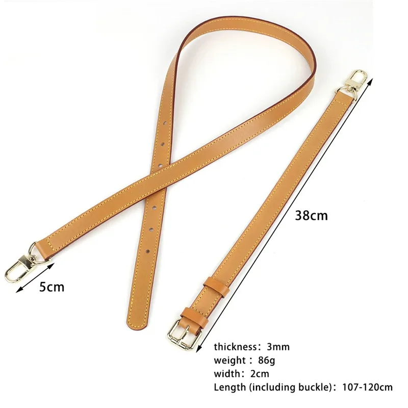 120 cm de long vachetta en cuir sac à bandoulière sangle sac poignées bricolage remplacement sac à main poignée pour sac à main ceintures sangle sac accessoires
