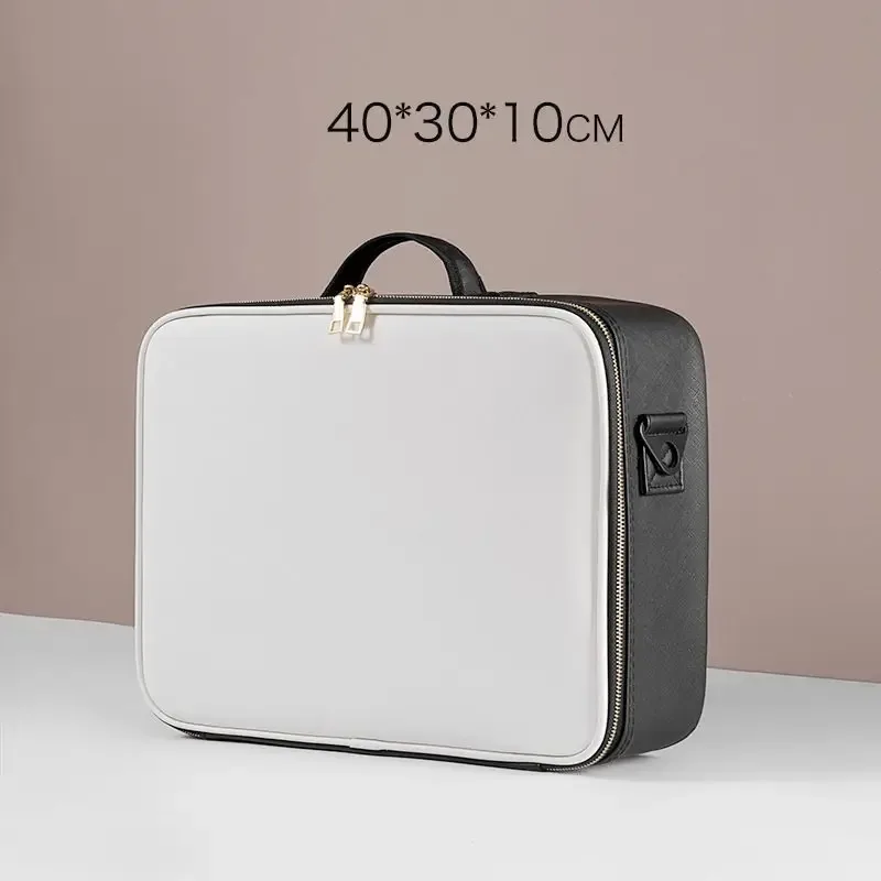 sac de maquillage de beauté en cuir pu, nécessaire, étanche, nouvelle trousse de maquillage de grande capacité, sac à cosmétiques professionnel