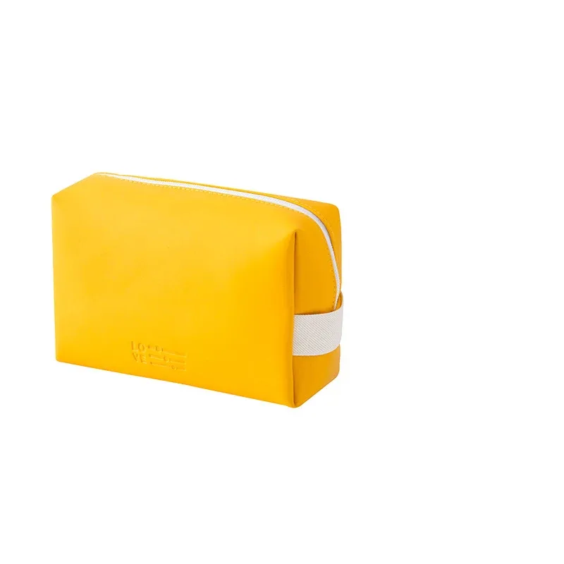 sac à cosmétiques imperméable en pu pour femmes, sacs de voyage mignons aux couleurs acidulées, sacs de maquillage portables pour femmes, sac de rangement pour articles de toilette, boîte organisatrice