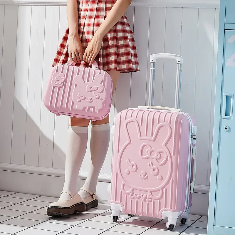 sac à bagages à roulettes de dessin animé mignon, bagage à main avec mot de passe, bagage à roulettes, bagage à main étudiant, 20 po